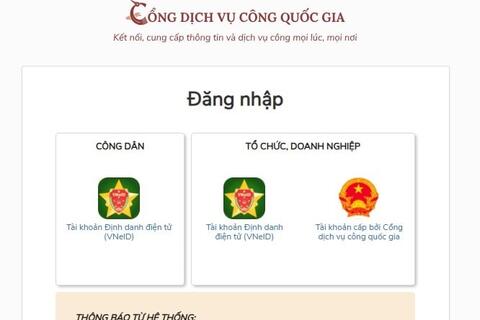 HƯỚNG DẪN ĐĂNG KÝ HỘ KINH DOANH TRÊN CỔNG DỊCH VỤ CÔNG QUỐC GIA